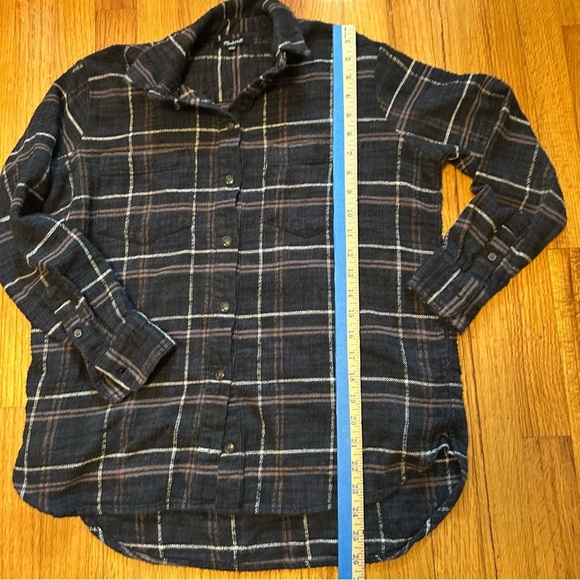 Madewell Slub Flannel Sunday Shirt size XS f6 - Picture 6 of 12